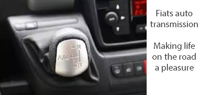 automatic motorhome hire gear lever